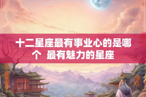 十二星座最有事业心的是哪个  最有魅力的星座
