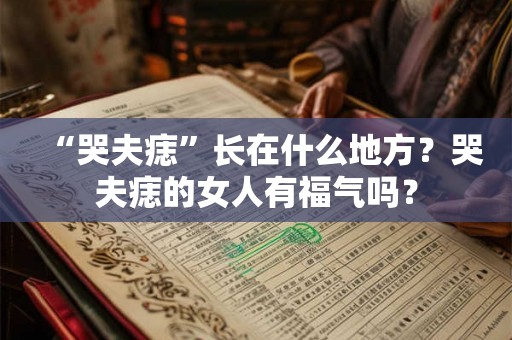 “哭夫痣”长在什么地方？哭夫痣的女人有福气吗？