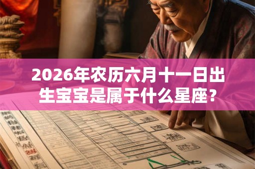 2026年农历六月十一日出生宝宝是属于什么星座？