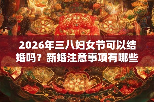 2026年三八妇女节可以结婚吗？新婚注意事项有哪些？