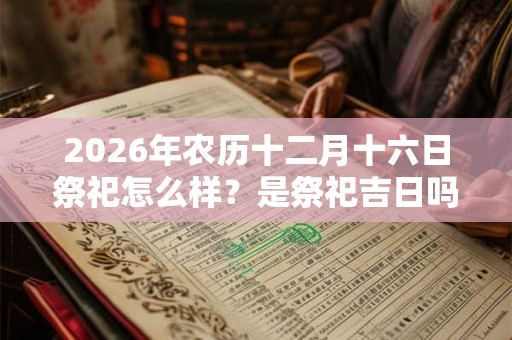 2026年农历十二月十六日祭祀怎么样？是祭祀吉日吗？