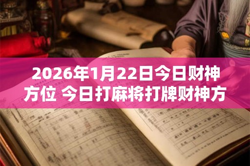 2026年1月22日今日财神方位 今日打麻将打牌财神方位 2026年1月22日今日财神方位 今日打麻将打牌财神方位