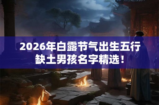 2026年白露节气出生五行缺土男孩名字精选！