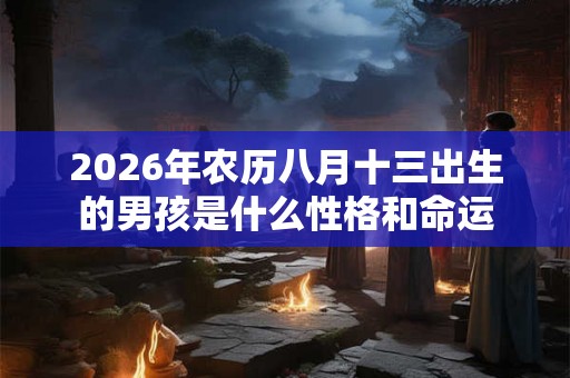 2026年农历八月十三出生的男孩是什么性格和命运