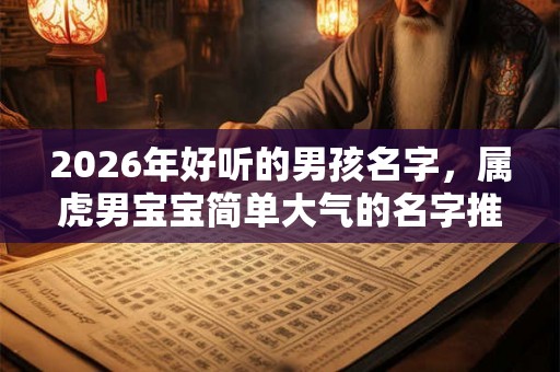 2026年好听的男孩名字，属虎男宝宝简单大气的名字推荐