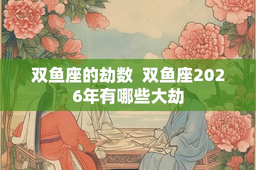 双鱼座的劫数  双鱼座2026年有哪些大劫