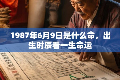 1987年6月9日是什么命，出生时辰看一生命运