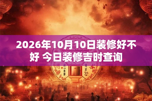 2026年10月10日装修好不好 今日装修吉时查询 2026年10月10日装修好不好 今日装修吉时查询