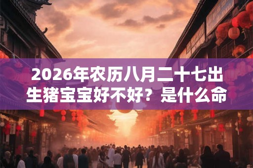 2026年农历八月二十七出生猪宝宝好不好？是什么命？