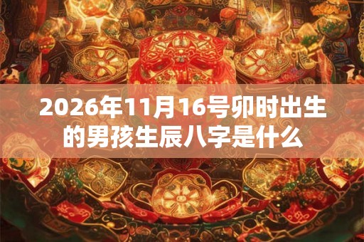 2026年11月16号卯时出生的男孩生辰八字是什么