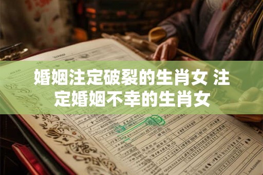 婚姻注定破裂的生肖女 注定婚姻不幸的生肖女 婚姻注定破裂的生肖女 注定婚姻不幸的生肖女