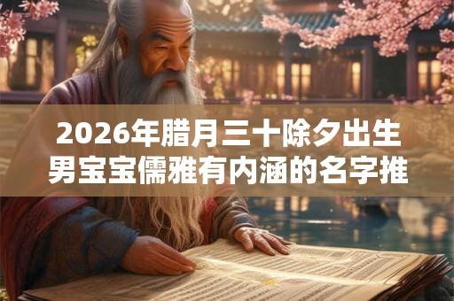 2026年腊月三十除夕出生男宝宝儒雅有内涵的名字推荐