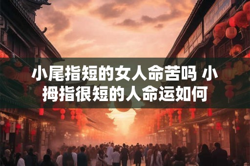 小尾指短的女人命苦吗 小拇指很短的人命运如何