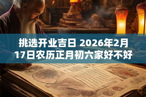 挑选开业吉日 2026年2月17日农历正月初六家好不好