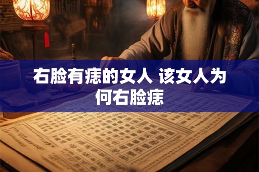 右脸有痣的女人 该女人为何右脸痣