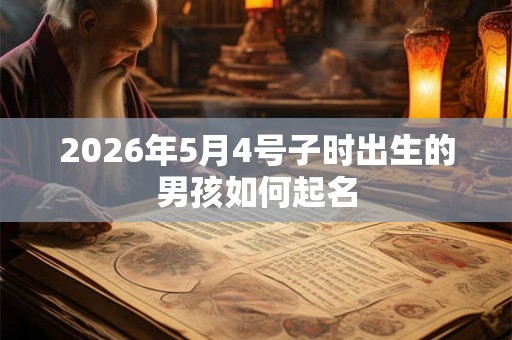 2026年5月4号子时出生的男孩如何起名