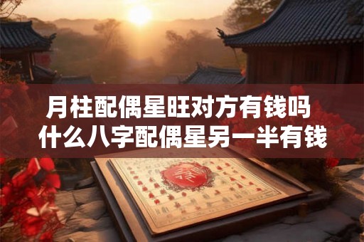月柱配偶星旺对方有钱吗 什么八字配偶星另一半有钱
