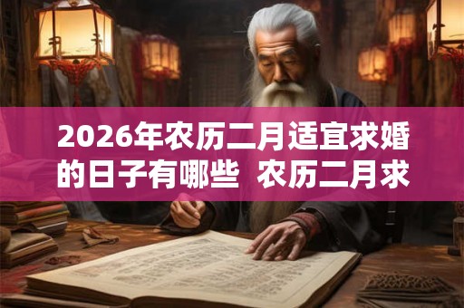2026年农历二月适宜求婚的日子有哪些 农历二月求婚日黄历查询 2026年农历二月适宜求婚的日子有哪些 农历二月求婚日黄历查询