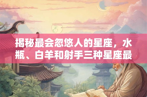 揭秘最会忽悠人的星座，水瓶、白羊和射手三种星座最擅长忽悠朋友