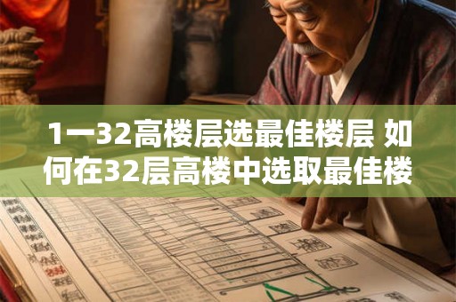 1一32高楼层选最佳楼层 如何在32层高楼中选取最佳楼层