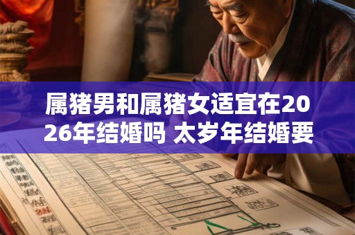 属猪男和属猪女适宜在2026年结婚吗 太岁年结婚要注意什么