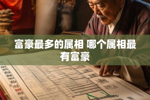 富豪最多的属相 哪个属相最有富豪