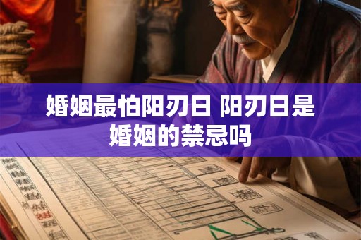 婚姻最怕阳刃日 阳刃日是婚姻的禁忌吗