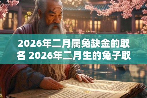 2026年二月属兔缺金的取名 2026年二月生的兔子取什么名字比较好