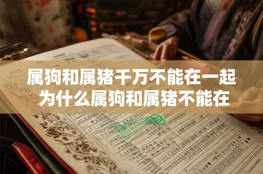 属狗和属猪千万不能在一起 为什么属狗和属猪不能在一起