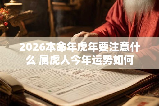 2026本命年虎年要注意什么 属虎人今年运势如何