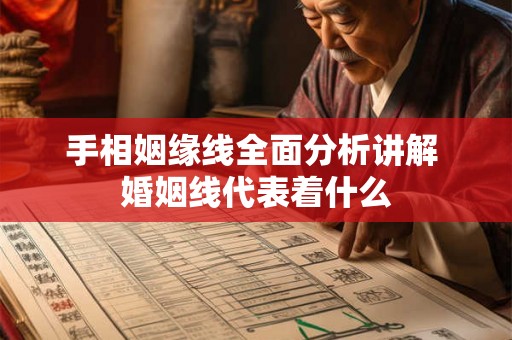手相姻缘线全面分析讲解 婚姻线代表着什么