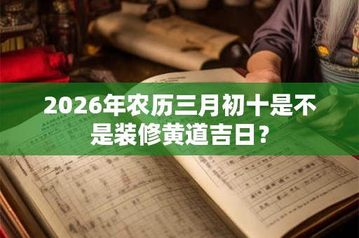 2026年农历三月初十是不是装修黄道吉日? 2026年农历三月初十是不是装修黄道吉日?