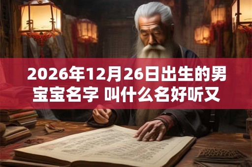 2026年12月26日出生的男宝宝名字 叫什么名好听又吉利