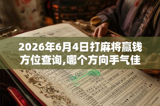 2026年6月4日打麻将赢钱方位查询,哪个方向手气佳