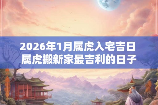 2026年1月属虎入宅吉日 属虎搬新家最吉利的日子