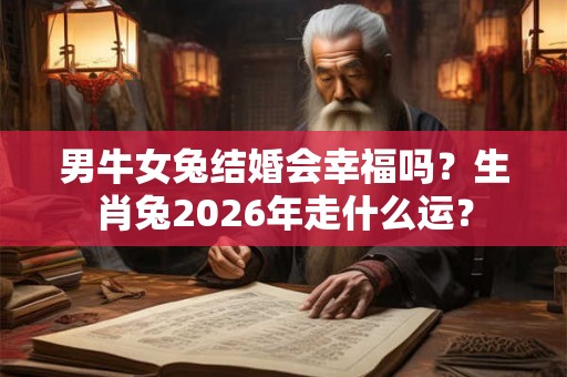 男牛女兔结婚会幸福吗？生肖兔2026年走什么运？