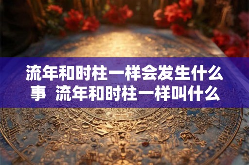 流年和时柱一样会发生什么事 流年和时柱一样叫什么 流年和时柱一样会发生什么事 流年和时柱一样叫什么
