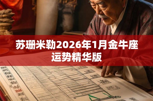 苏珊米勒2026年1月金牛座运势精华版