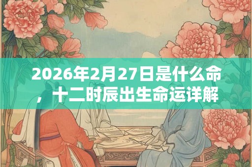 2026年2月27日是什么命，十二时辰出生命运详解