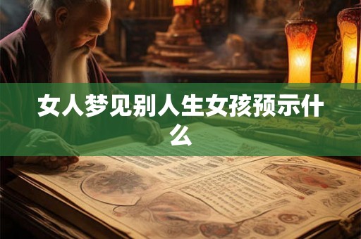 女人梦见别人生女孩预示什么