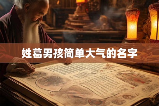 姓葛男孩简单大气的名字