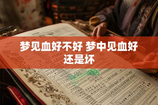梦见血好不好 梦中见血好还是坏 梦见血好不好 梦中见血好还是坏
