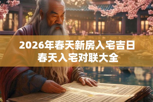 2026年春天新房入宅吉日 春天入宅对联大全