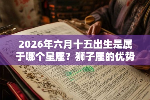 2026年六月十五出生是属于哪个星座？狮子座的优势分析