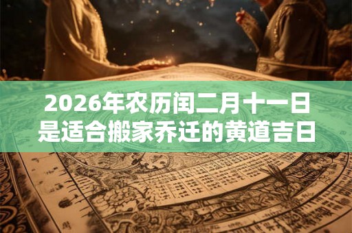 2026年农历闰二月十一日是适合搬家乔迁的黄道吉日吗？