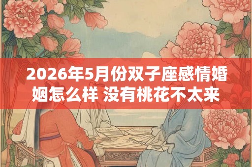 2026年5月份双子座感情婚姻怎么样 没有桃花不太来电