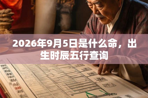 2026年9月5日是什么命，出生时辰五行查询