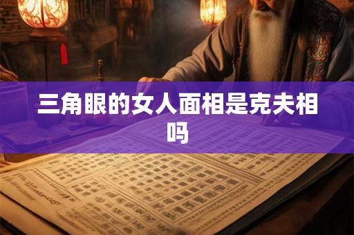 三角眼的女人面相是克夫相吗