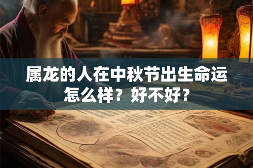属龙的人在中秋节出生命运怎么样?好不好? 属龙的人在中秋节出生命运怎么样?好不好?