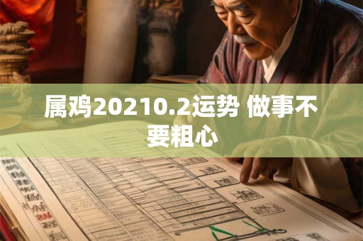 属鸡20210.2运势 做事不要粗心